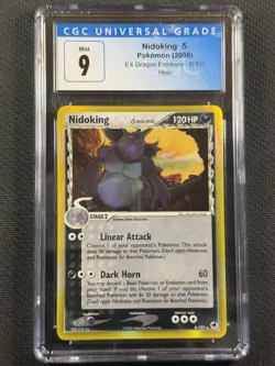 Pokemon Cards CGC 9 Mint Nidoking Ex Dragon Frontiers Holo 2006 6/101 - Image 1