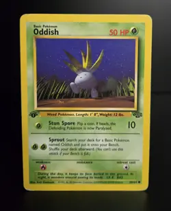 Pokemon TCG - ODDISH - 1ST EDITION - 58/64 - WOTC - JUNGLE (1999) - MP/LP - Image 1