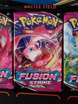 Pokemon TCG Fusion Strike Lot of 3 Booster Packs Sealed - Image 3