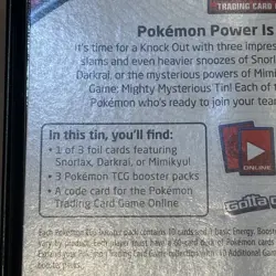 Pokemon TCG 2021 Knockout Darkrai Tin - 3 Packs 820650809859 - Image 4