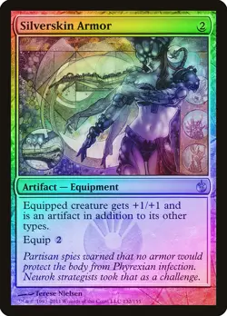 Silverskin Armor FOIL Mirrodin Besieged PLD Artifact Uncommon CARD ABUGames - Image 1