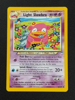 Light Slowbro 51/105 REGULAR Pokemon Card WOTC Neo Destiny Unlimited Uncommon - Image 1