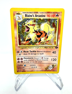 Blaine's Arcanine 1/132 Gym Challenge Holo *SWIRL* Pokemon Card - Image 5