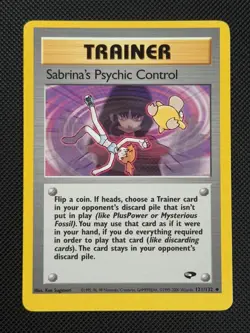 Sabrina's Psychic Control 121/132 REGULAR Pokemon Card WOTC Gym Challenge - Image 1
