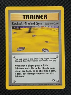 Rocket's Minefield Gym 119/132 REGULAR Pokemon Card WOTC Gym Challenge Uncommon - Image 1