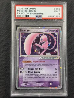 Pokemon Cards PSA 9 MINT Mew Ex Holo Holon Phantoms 2006 Ultra Rare 100/110 - Image 1
