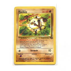 Mankey - #55/64 - Jungle Set - 1999 WOTC Pokemon Card Common - LP - Image 1