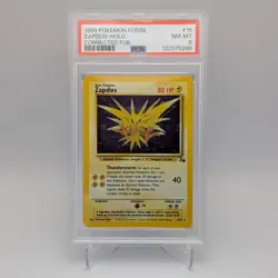 Zapdos Fossil 15/62 Corrected Foil PSA 8 FRESH CERT NM-MT Pokemon TCG 1999 WOTC - Image 1