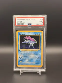 Pokemon 2001 Neo Revelation SUICUNE 1st Edition #27 PSA 9 Mint RARE - Image 1
