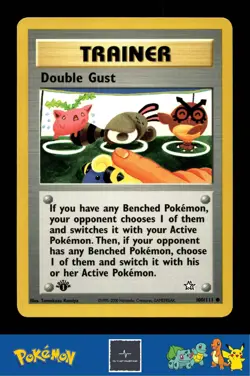 2000 Pokemon WotC Neo Genesis 100/111 Double Gust (Komiya) 1st Ed - Image 1
