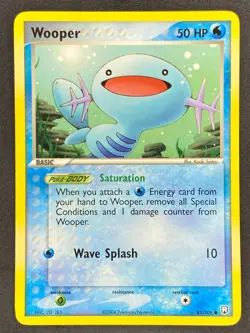 Pokemon Wooper 81/109 TRR EX Team Rocket Returns LP/NM - Image 1
