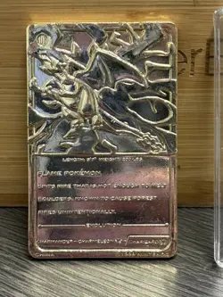 Pokemon Charizard 23K Gold Plated Trading Card 1999 Burger King Promo - Image 3