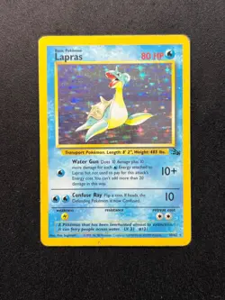 Pokemon Card - Lapras 10/62 Fossil Set WOTC Holo Rare Vintage MP - Image 1