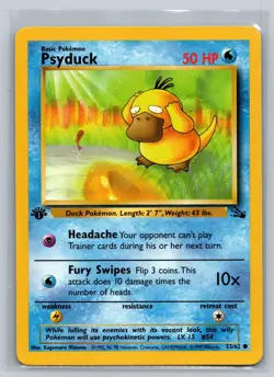Pokemon TCG - Psyduck Fossil Series 53/62 - 1st Edition - LP - Image 1