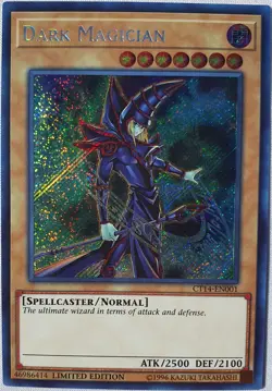Yugioh 1x Dark Magician CT14-EN001 Secret Rare Limited Edition NM Alternate Art - Image 1