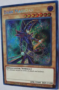 Yugioh 1x Dark Magician CT14-EN001 Secret Rare Limited Edition NM Alternate Art - Image 3