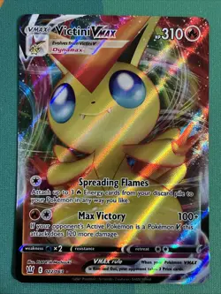 Pokemon Card - Victini VMAX - Ultra Rare (022/163) SWSH Battle Styles NM - Image 1