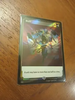 Riftbound Fist Bump Buff Double Sided Promo Card - Image 1