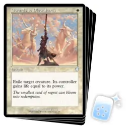 SWORDS TO PLOWSHARES X4 The Brothers' War: Commander Magic MTG MINT CARD - Image 1