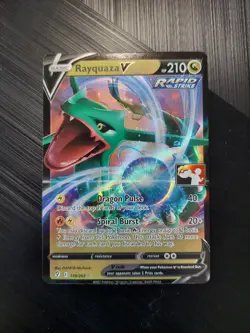 Rayquaza V Pokemon Prize Pack Series 1 Promo Pokemon Card NM/LP Play Stamp - Image 1