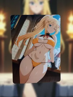 Darkness Konosuba Anime Waifu Sexy Goddess Doujin Lewd Hentai Card - Image 1