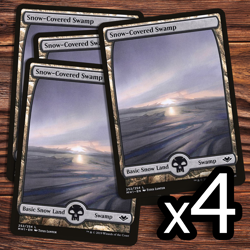 4x Snow-Covered Swamp - NM - Modern Horizons 1 - Magic the Gathering - Image 1