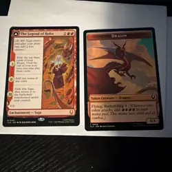 The Legend of Roku Avatar the Last Airbender and dragon token - Image 1