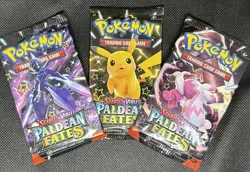 Pokemon TCG Paldean Fates Factory Sealed Booster Packs Lot Of 3 - Image 1