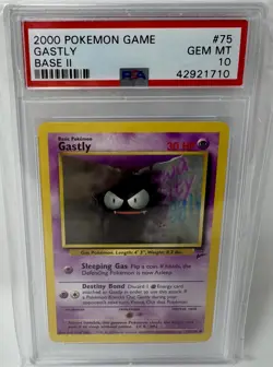 PSA 10 Pokemon Gastly Base II 2000 Pokemon Game (42921710) - Image 1