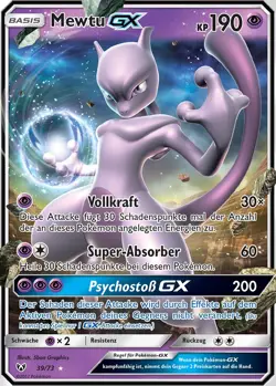 Pokemon Mewtu GX Schimmernde Legenden 39/73 - Image 1