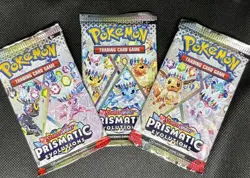 Pokemon TCG: Prismatic Evolutions Packs! Lot of Three (3) Booster Packs! - Image 1
