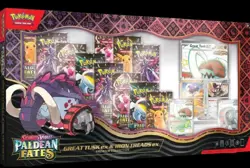 SEALED Pokemon TCG PALDEAN FATES Great Tusk Iron Treads Ex Premium Collection - Image 1