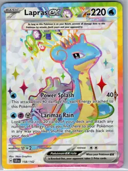 Lapras ex 158/142 SV07: Stellar Crown - Pokemon Card - NM - Image 1
