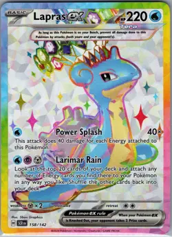 Lapras ex 158/142 SV07: Stellar Crown - Pokemon Card - NM - Image 1