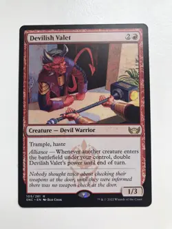 Devilish Valet MTG Magic the Gathering Card NM Near Mint SNC - Image 1