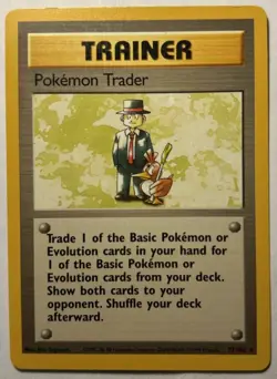 1999 Pokemon TCG Pokemon Trader 77/102 Base Set Rare Vintage Card WOTC LP - Image 1