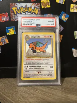 Dragonite 1999 Black Star Promo 5 WB Movie Promo Pokemon Card PSA 8 - Image 1