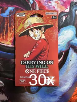 One Piece Card Game OP-13 Carrying on His Will Sleeved Booster Packs - Lot of 30 - Image 1