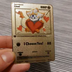 Metal Pokemon Card Gold Romanctic Gift Lioni - Image 1