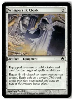 MTG Whispersilk Cloak - Darksteel Heavily Played English - Image 1