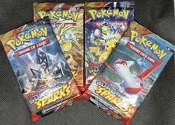 Pokemon Scarlet & Violet Sealed Surging Sparks Booster Packs Art Set Of 4 - Image 1
