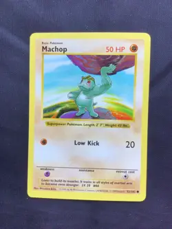 Pokemon Cards: Base Set Shadowless Common: Machop 52/102 - Image 1