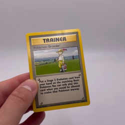 Pokemon TCG Pokemon Breeder Base Set Trainer 76/102 Unlimited Rare LP - Image 2