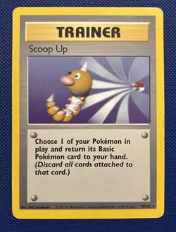 Pokemon Scoop Up 78/102 WotC Base Set Unlimited Rare LP - Image 1