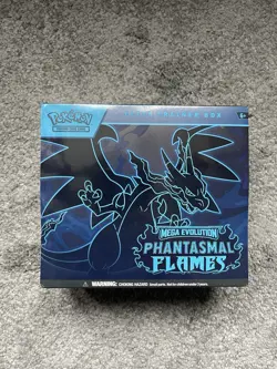 Pokemon TCG Mega Evolution Phantasmal Flames ETB Elite Trainer Box New Sealed - Image 1