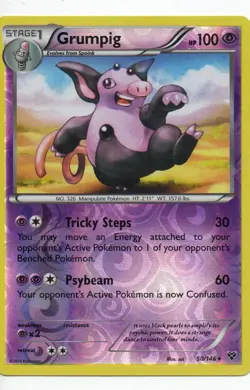 Grumpig Reverse Holo - 50/146 - XY Base Pokemon - Image 1