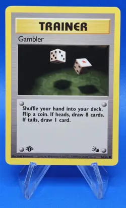 Gambler Fossil 60/62 Regular 1st Edition Common Pokemon [Moderated Played] - Image 1
