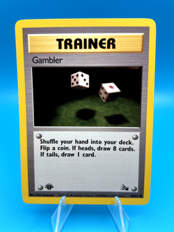 Pokemon TCG Gambler Fossil 60/62 Regular 1st Edition Common LP - Image 1
