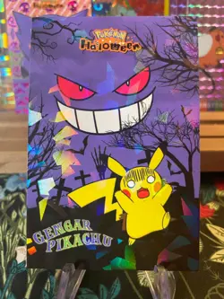 ??Non-TCG Gengar Pikachu Holo??Halloween Card Database Pokemon 2025 Peru?? - Image 1