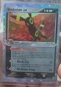 Umbreon ex 112/115 EX Unseen Forces DiY Placeholder Card Holo NM+ - Image 1